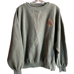 PORT AUTHORITY On Tour Mens Gray Sweatshirt Embroidered CrossRoads Emblem SZ XL